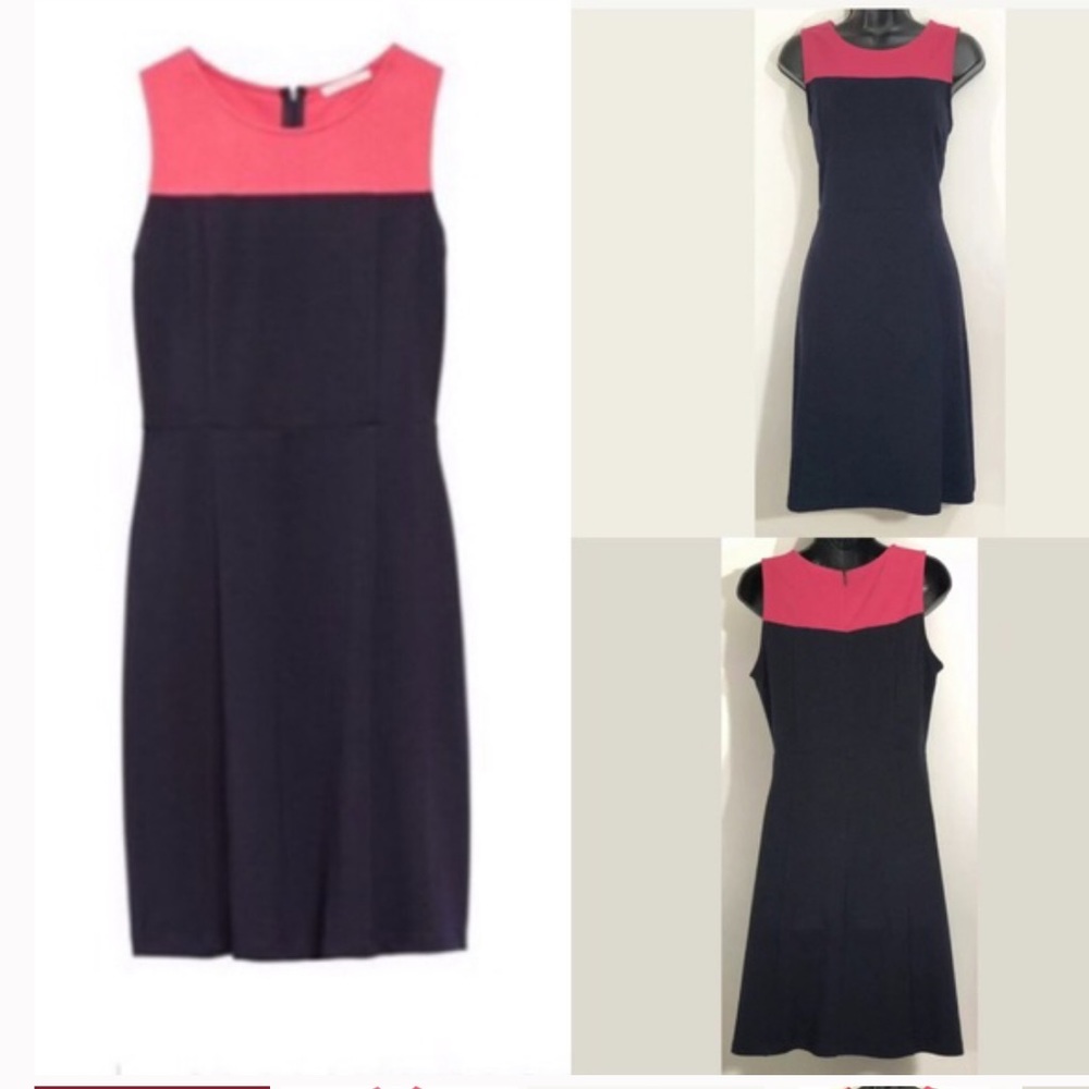 41 Hawthorn Stitch Fix blue pink color block dress